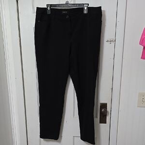 TALBOTS WOMENS 16 BLACK Rayon Nylon Spandex Pants SOFT